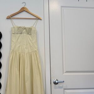 Meshki Light Yellow Spaghetti Strap Dress